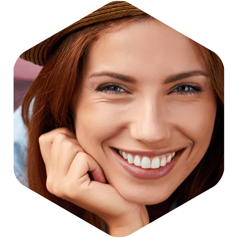 Patient with aligned teeth